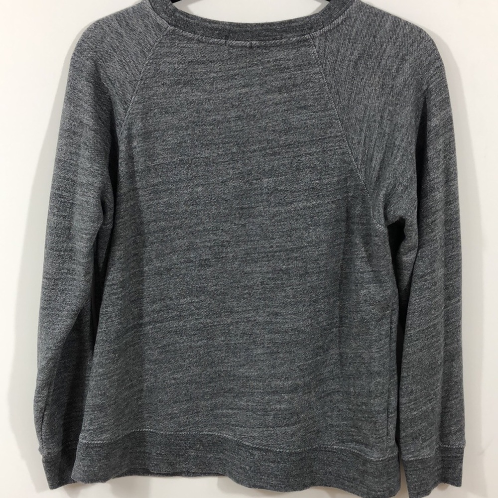 J. Crew>Jeweled gray marled crewneck sweater EUC - Picture 4 of 7